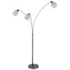 Globo lighting Brokana floor lamp chrome, black, 3-light sources