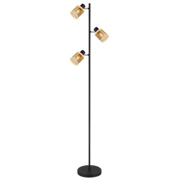 Globo lighting Mali floor lamp black, 3-light sources