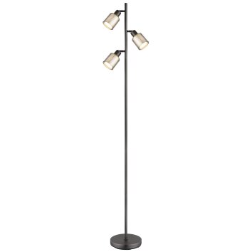 Globo lighting Villegas floor lamp black, 3-light sources