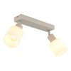 Globo lighting Trent ceiling light chrome, sand-coloured, 2-light sources