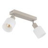 Globo lighting Trent ceiling light chrome, sand-coloured, 2-light sources