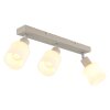 Globo lighting Trent ceiling light chrome, sand-coloured, 3-light sources