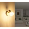 Globo lighting Planta wall light, wall spotlight Wood like finish, sand-coloured, 1-light source