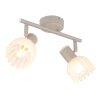 Globo lighting Planta ceiling light Wood like finish, sand-coloured, 2-light sources
