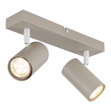 Globo lighting Robby ceiling light sand-coloured, 2-light sources