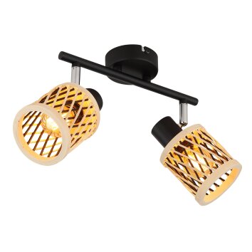 Globo lighting Mali ceiling light black, 2-light sources