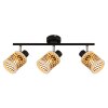 Globo lighting Mali ceiling light black, 3-light sources