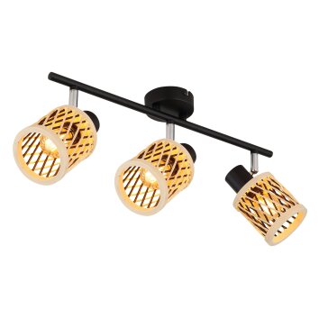 Globo lighting Mali ceiling light black, 3-light sources