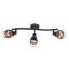 Globo lighting Malik ceiling light black, 3-light sources