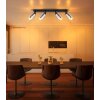 Globo lighting Alonso ceiling light black, 4-light sources
