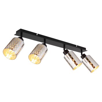 Globo lighting Alonso ceiling light black, 4-light sources
