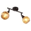 Globo lighting Frosta ceiling light chrome, black, 2-light sources