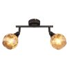 Globo lighting Frosta ceiling light chrome, black, 2-light sources