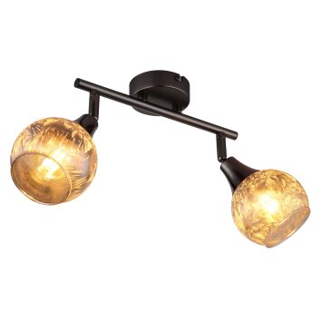 Globo lighting Frosta ceiling light chrome, black, 2-light sources
