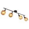 Globo lighting Frosta ceiling light chrome, black, 4-light sources