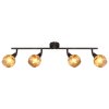 Globo lighting Frosta ceiling light chrome, black, 4-light sources