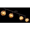 Globo lighting Frosta ceiling light chrome, black, 4-light sources