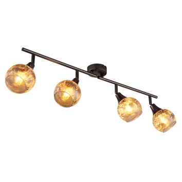 Globo lighting Frosta ceiling light chrome, black, 4-light sources