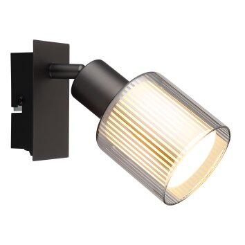 Globo lighting Villegas wall light, wall spotlight black, 1-light source