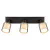 Globo lighting Villegas ceiling light black, 3-light sources