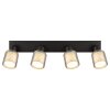 Globo lighting Villegas ceiling light black, 4-light sources