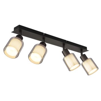 Globo lighting Villegas ceiling light black, 4-light sources