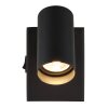 Globo lighting Este wall light, wall spotlight LED chrome, black, 1-light source