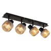 Globo lighting Tom ceiling light black, 4-light sources