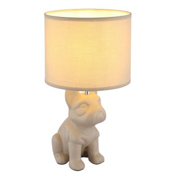 Globo lighting Dogo table lamp sand-coloured, 1-light source