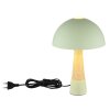 NOWA lighting Paulin table lamp green, stone appearance, 1-light source