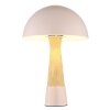 Globo lighting Paulin table lamp champagne, stone appearance, 1-light source