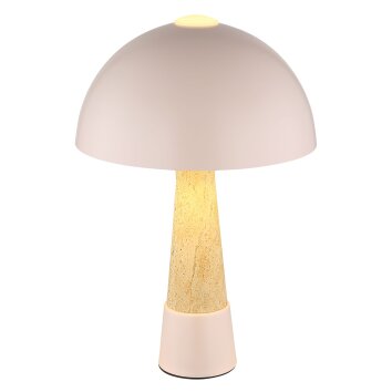 NOWA lighting Paulin table lamp champagne, stone appearance, 1-light source