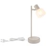 Globo lighting Planta table lamp Wood like finish, sand-coloured, 1-light source