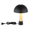 Globo lighting Paulin table lamp black, stone appearance, 1-light source