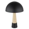 NOWA lighting Paulin table lamp black, stone appearance, 1-light source