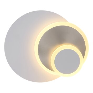 Globo lighting Odonell wall light LED matt nickel, white, 1-light source
