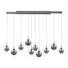 Paul Neuhaus lights E-Infinity pendant light LED grey, 10-light sources, Remote control