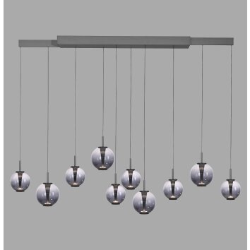 Paul Neuhaus lights E-Infinity pendant light LED grey, 10-light sources, Remote control