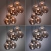 Paul Neuhaus lights E-Infinity pendant light LED bronze, 10-light sources, Remote control