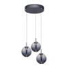 Paul Neuhaus lights E-Infinity pendant light LED grey, 3-light sources, Remote control