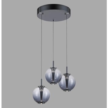 Paul Neuhaus lights E-Infinity pendant light LED grey, 3-light sources, Remote control