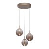 Paul Neuhaus lights E-Infinity pendant light LED bronze, 3-light sources, Remote control
