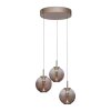 Paul Neuhaus lights E-Infinity pendant light LED bronze, 3-light sources, Remote control