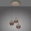 Paul Neuhaus lights E-Infinity pendant light LED bronze, 3-light sources, Remote control