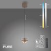Paul Neuhaus lights Rings pendant light LED bronze, chrome, 1-light source, Remote control