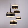Paul Neuhaus lights Rings pendant light LED black, transparent, clear, 5-light sources, Remote control