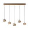 Paul Neuhaus lights Rings pendant light LED bronze, chrome, 5-light sources, Remote control