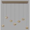 Paul Neuhaus lights Rings pendant light LED bronze, chrome, 7-light sources, Remote control