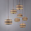 Paul Neuhaus lights Rings pendant light LED bronze, chrome, 7-light sources, Remote control