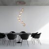 Paul Neuhaus lights Popup pendant light LED bronze, 7-light sources, Remote control